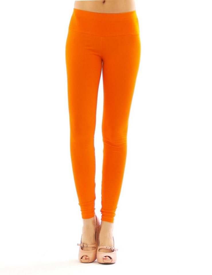 SYS Leggings Damen Leggings lang hoher Bund Baumwolle blickdicht von SYS