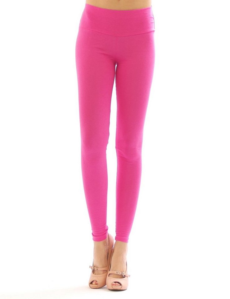 SYS Leggings Damen Leggings lang hoher Bund Baumwolle blickdicht von SYS