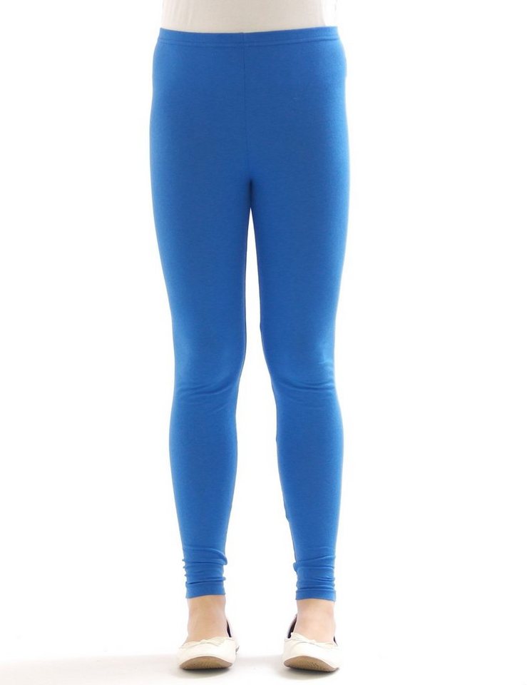 SYS Leggings Kinder Mädchen Leggings Hose lang blickdicht aus Baumwolle von SYS