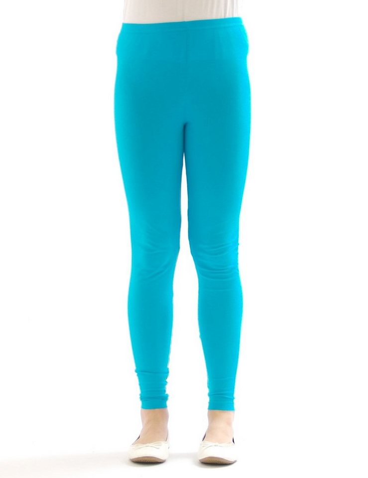 SYS Leggings Kinder Mädchen Leggings Hose lang blickdicht aus Baumwolle von SYS