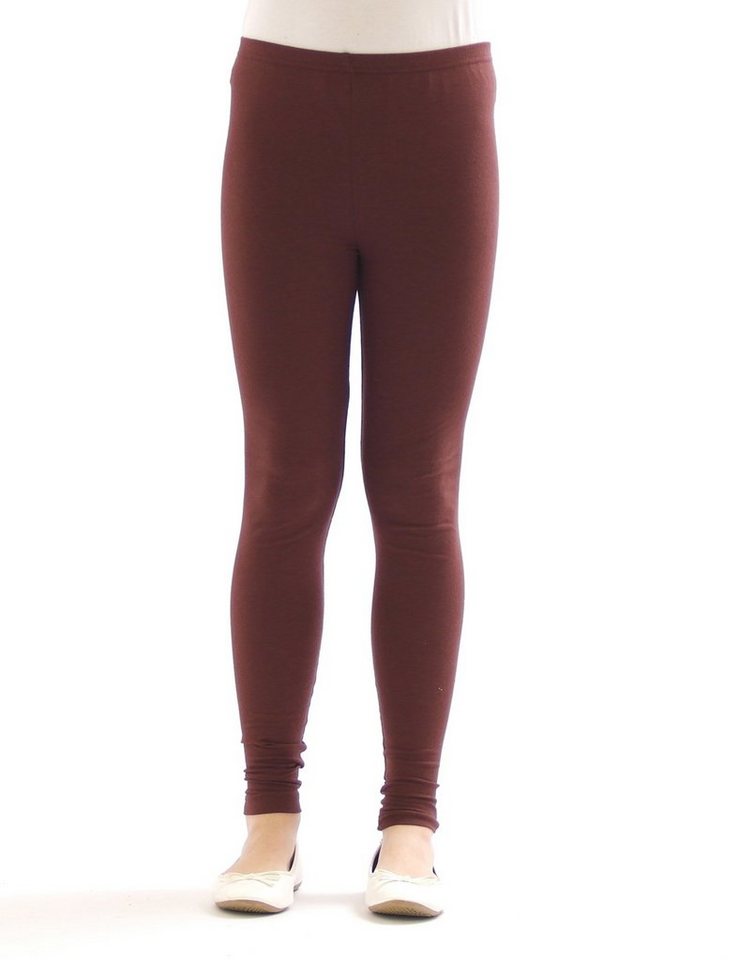 SYS Leggings Kinder Mädchen Leggings Hose lang blickdicht aus Baumwolle von SYS