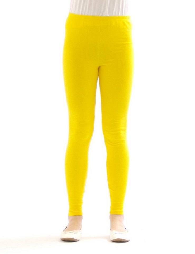 SYS Leggings Kinder Mädchen Leggings Hose lang blickdicht aus Baumwolle von SYS
