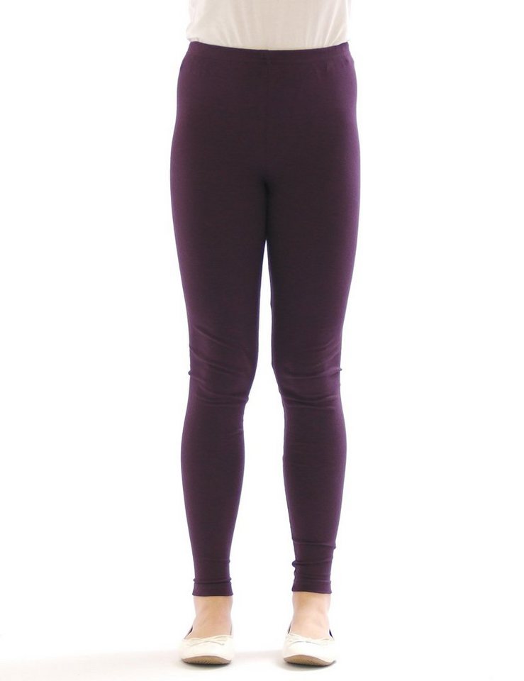 SYS Leggings Kinder Mädchen Leggings Hose lang blickdicht aus Baumwolle von SYS