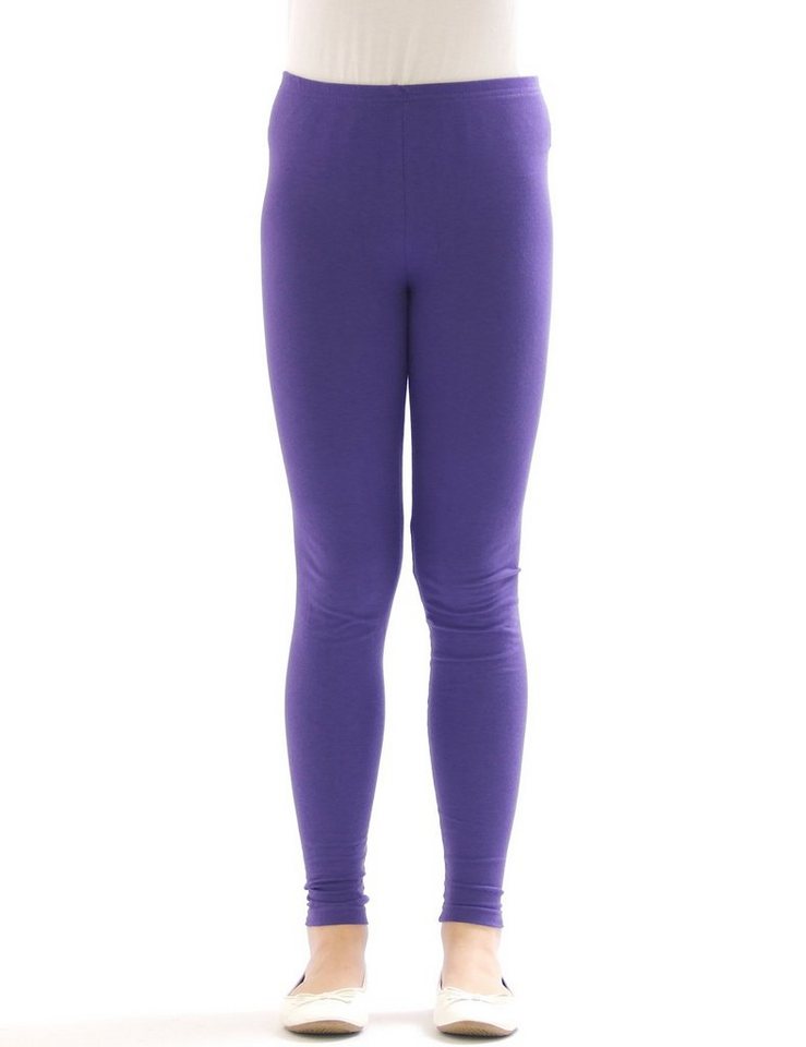 SYS Leggings Kinder Mädchen Leggings Hose lang blickdicht aus Baumwolle von SYS