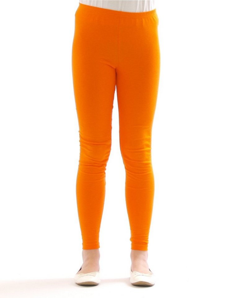 SYS Leggings Kinder Mädchen Leggings Hose lang blickdicht aus Baumwolle von SYS