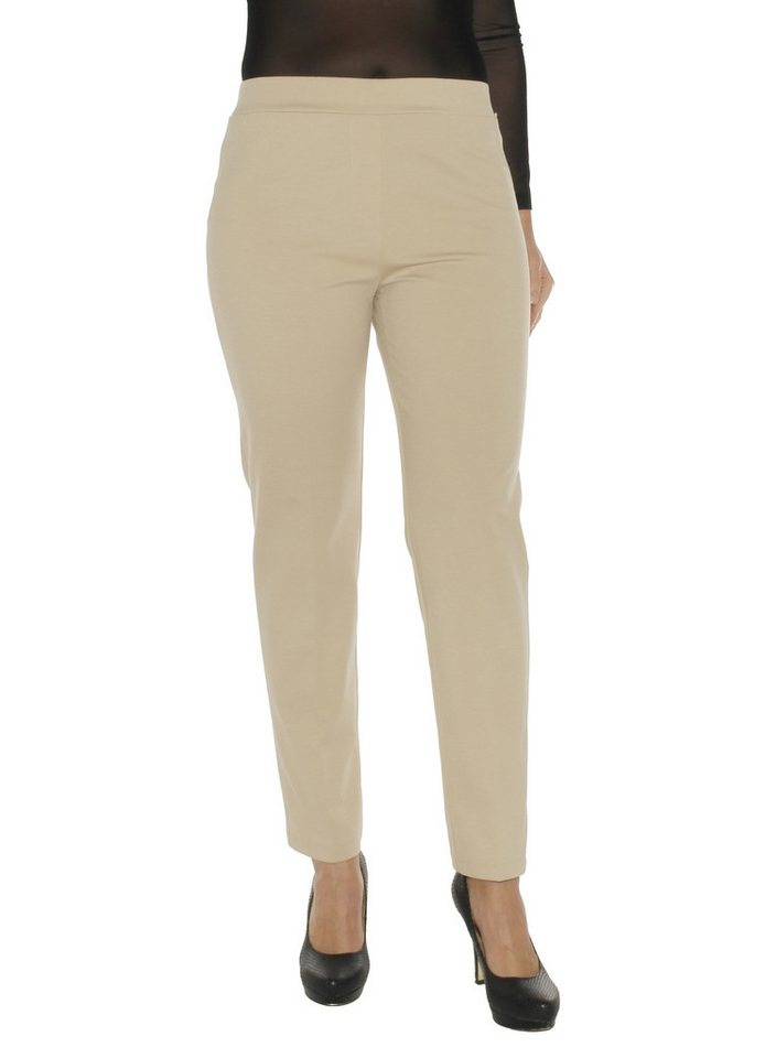 SYS Schlupfchinohose Stoffhose Damen Chinohose Slim Fit Lange Schlupfhose Chino Hose Mode 1 stretch Material und Dehnbund, Taschen-Look von SYS