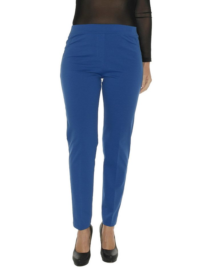 SYS Schlupfchinohose Stoffhose Damen Chinohose Slim Fit Lange Schlupfhose Chino Hose Mode 1 stretch Material und Dehnbund, Taschen-Look von SYS