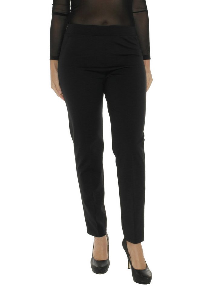 SYS Schlupfchinohose Stoffhose Damen Chinohose Slim Fit Lange Schlupfhose Chino Hose Mode 1 stretch Material und Dehnbund, Taschen-Look von SYS