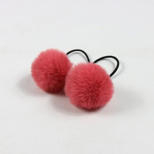 15 Stück Baby Mädchen Pom Pom Haargummis Elastisches Haarband Stirnband Weichgummi Haarband Flauschige Pferdeschwanzhalter Haargummiband Niedlicher Plüschball für Kleinkinder Kinder -Rosa #3 von SYSUII