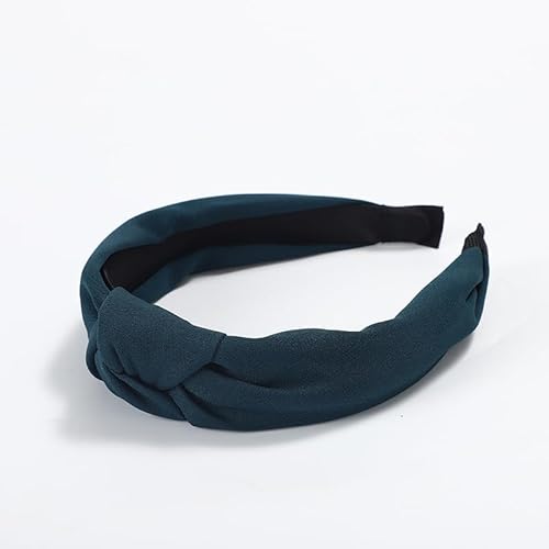 SYSUII 1 Stück Haarreif mit Knoten - Damen Vintage Breite Haarreifen Stirnband Haarschmuck Haarreifen Headwraps Zubehör Elastische Haarbänder Kopfband Kopfbedeckung Frauen Mädchen -Grün von SYSUII