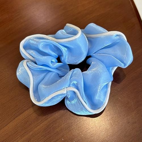 SYSUII 3 Stück Scrunchies Haargummi Damen, Organza Haarringe Pferdeschwanzhalter Haarband Elastische Haarbänder Haar Gummibänder Zopfgummi Scrunchie Haargummis Haarschmuck für Frauen Mädchen -Rosa von SYSUII
