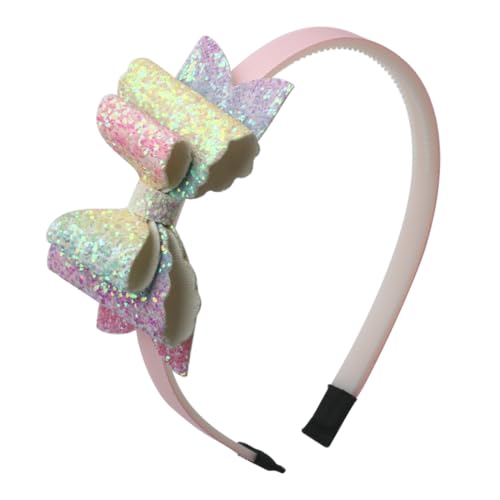 SYSUII 6 Stück Glitzer Pailletten Stirnbänder, Kinder Mädchen Stirnbänder Pailletten Haarband Haarreifen mit Schleife Stirnband Haarschmuck für das tägliche Leben Party Cosplay Halloween Geschenk von SYSUII