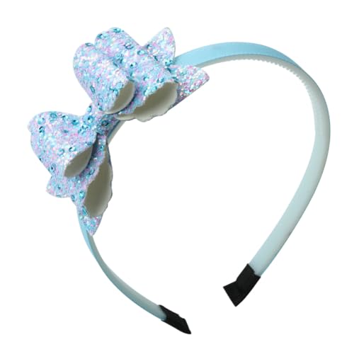 SYSUII 6 Stück Glitzer Pailletten Stirnbänder, Kinder Mädchen Stirnbänder Pailletten Haarband Haarreifen mit Schleife Stirnband Haarschmuck für das tägliche Leben Party Cosplay Halloween Geschenk von SYSUII