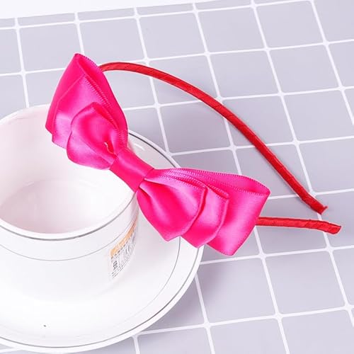 SYSUII 8 Stück Haarreifen mit Schleife Stirnband für Mädchen Modisch Süßer Haarreifen Haarband Kopfschmuck Haarbänder Haar-Accessoire für Party Cosplay Weihnachten Halloween Geschenk -rose von SYSUII