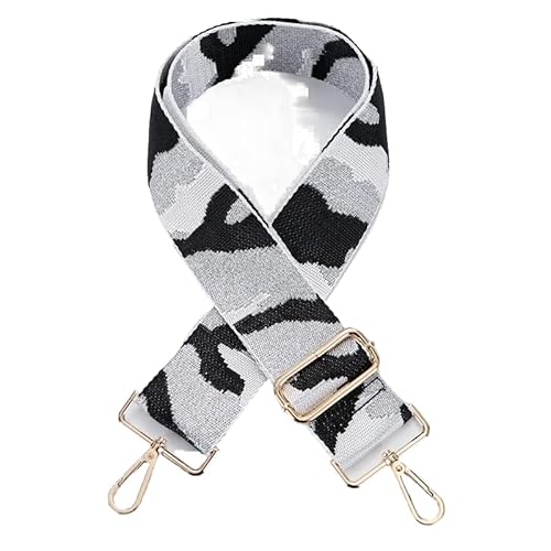 SYSUII Damen Schultergurt für Taschen,Taschengurt Breit 5CM Taschengurte zum Wechseln 80-130cm Schulterriemen für Taschen Handtaschen Camouflage Taschenhenkel Schultergurt Taschen DIY Zubehör Grau von SYSUII
