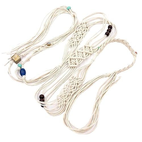 SYSUII Flechtgürtel Damen Boho Stil Kleid Taillengürtel Dünner Gewebte Quasten Gürtel für Rock Kleid T-Shirts,Langen Hemden,Anzügen Mädchen Gürtel Bauchkette Taillengürtel mit Quaste für Damen Frauen von SYSUII