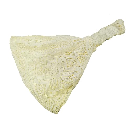 Spitze Haarband Stirnband Damen Elegantes Vintage Breite Elastische Haarband Sport Haarbänder Kopfband Haarschmuck Headwear Zubehör für Damen Mädchen für Täglichen Tragen,Party,Geburtstag -Beige von SYSUII