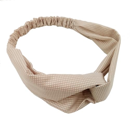 Stirnbänder Damen Stirnband Sport Haarbänder Elastische Haarband Breite Stirnbänder Haarschmuck Yoga Sport Haarband Headwear Zubehör für Frauen Mädchen Täglichen Tragen,Party, Geburtstag -Beige von SYSUII