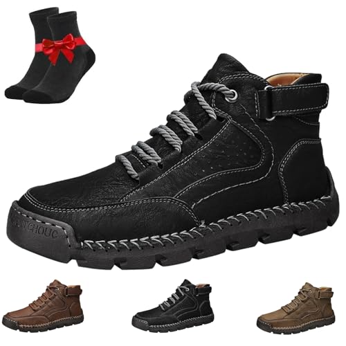 Alpaka-Barfußschuhe, orthopädische Sneakers von Vogany Shoes, hohe Wanderschuhe, leichte Freizeit-Sneaker(Black Velvet,44 EU) von SYT-MD