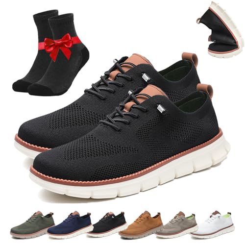 Breeze Abendschuhe, Comfofeet Ultra Bequeme Orthopädische Schuhe, Atmungsaktive Leichte Mesh-Sneakers Mit Weicher Sohle(Black,46 EU) von SYT-MD
