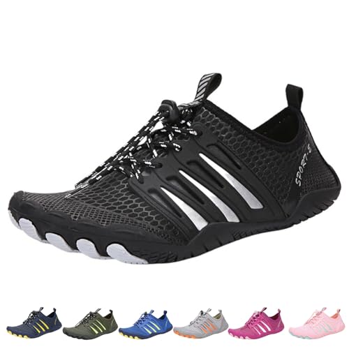Bronoir Skin Pro with Copper - Grounding Barefoot Shoes, Hike Barefoot Footwear Shoes for Women Men, Non-Slip(Black,46 EU) von SYT-MD