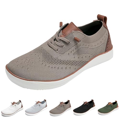 Comfofeet Ultra-Bequeme orthopädische Schuhe, Wanderschuhe mit breiter Zehenbox for Herren, atmungsaktive, leichte, weiche Sohle(Brown,45 EU) von SYT-MD