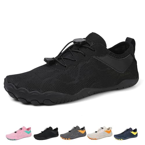 Glyde-Haven Barfußschuhe for Damen und Herren, Glydefootwear, rutschfeste Barfußschuhe for den Sommer mit breiter Zehenpartie, ganztägiger Komfort(Black b,40 EU) von SYT-MD