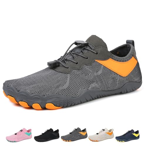 Glyde-Haven Barfußschuhe for Damen und Herren, Glydefootwear, rutschfeste Barfußschuhe for den Sommer mit breiter Zehenpartie, ganztägiger Komfort(Dark Gray,38 EU) von SYT-MD