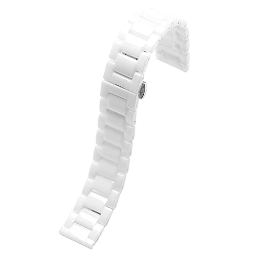 Keramikarmband 14 mm 16 mm 20 mm 22 mm Kettenarmband Generisches Armband Schnellverschluss-Armbandzubehör Uhrenarmband (Color : White, Size : 16mm) von SYT-MD