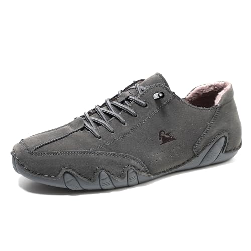 SYT-MD Alpaka-Barfußschuhe, leichte, atmungsaktive Barfußschuhe for den Winter, lässige, Dicke Turnschuhe, Unisex-Wanderschuhe for den Außenbereich(Grey,41 EU) von SYT-MD