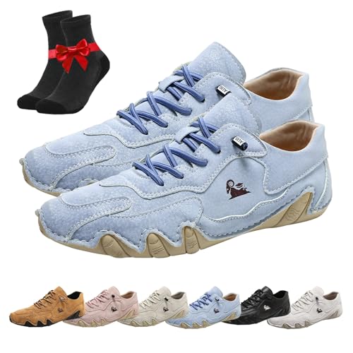 SYT-MD Alpaka-Barfußschuhe, rutschfeste, leichte Slip-On-Sneaker, Unisex-Outdoor-Wanderschuhe for Camping und Autofahren(Sky Blue,47 EU) von SYT-MD