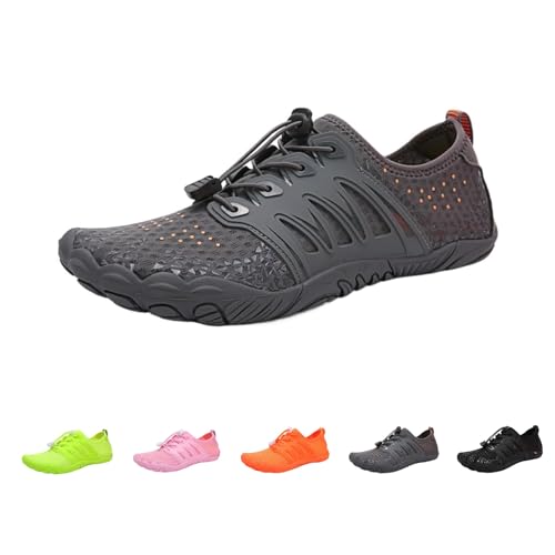 SYT-MD Bronoir Sommer-Outdoor-Wasserschuhe for Damen und Herren, Barfuß-Wanderschuhe, Strandschuhe, bequem, leicht, rutschfest(Gray,41 EU) von SYT-MD