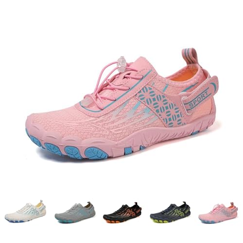 SYT-MD Bronoir Sommer-Outdoor-Wasserschuhe for Damen und Herren, Barfuß-Wanderschuhe, breite Zehenpartie, atmungsaktives, leichtes Eva(Pink,38 EU) von SYT-MD