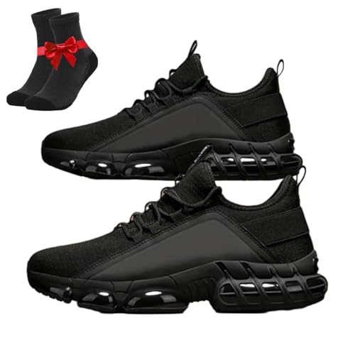 SYT-MD Leichte, atmungsaktive Low-Top-Laufschuhe, freihändige Slip-On-Oxford-Schuhe for Herren, orthopädische Freizeitschuhe for Damen(Black,40 EU) von SYT-MD