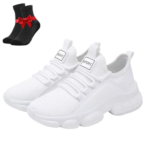 SYT-MD Leichte, atmungsaktive Low-Top-Laufschuhe, freihändige Slip-On-Oxford-Schuhe for Herren, orthopädische Freizeitschuhe for Damen(White,43 EU) von SYT-MD
