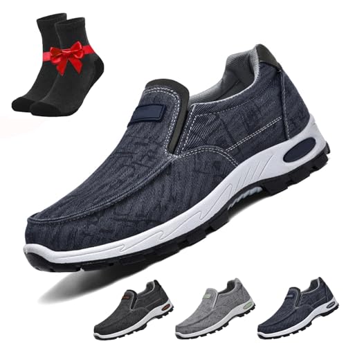 SYT-MD Orthopädische Wanderschuhe for Herren, wasserdichte, atmungsaktive orthopädische Wanderschuhe for Herren, Slip-On-Sneaker(Blue,46 EU) von SYT-MD
