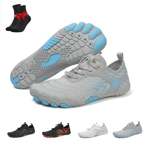 SYT-MD Wasserschuhe Herren Damen,Allround Barfußschuhe,rutschfeste Schwimmschuhe,Atmungsaktive Strandschuhe,Leichte Yoga Fitnessschuhe(Gary,39 EU) von SYT-MD