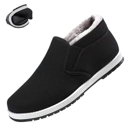 SYT-MD Winter-Schlupfschuhe aus Plüsch for Herren, verdickte Schlupfschuhe for Kampfkunst, Tai Chi, Kung Fu, Bequeme Wanderschuhe Herren(41 EU) von SYT-MD
