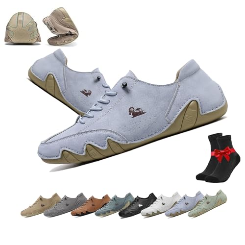 Vogany Schuhe Damen und Herren, VogLDeck wasserdichte atmungsaktive orthopädische Sneakers, Alpaka-Barfußschuhe, Nevova Outdoor-Schuhe(Blue,40 EU) von SYT-MD