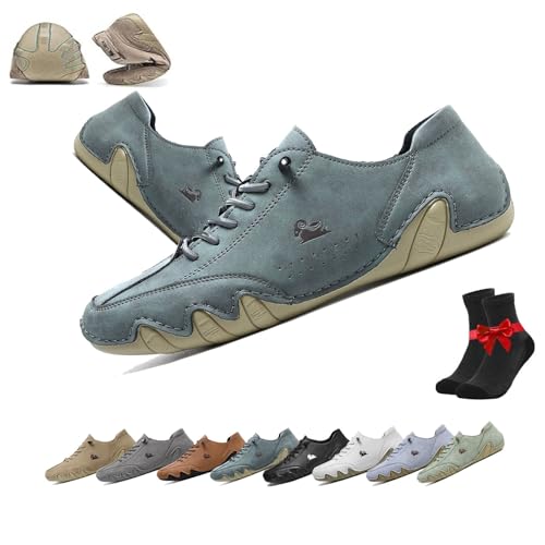 Vogany Schuhe Damen und Herren, VogLDeck wasserdichte atmungsaktive orthopädische Sneakers, Alpaka-Barfußschuhe, Nevova Outdoor-Schuhe(Dark Green,42 EU) von SYT-MD