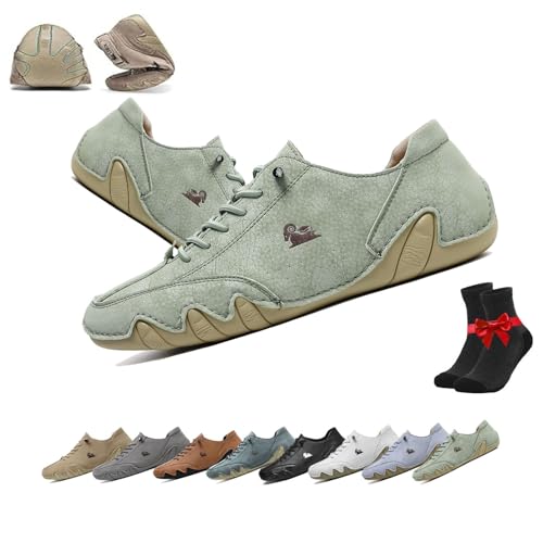 Vogany Schuhe Damen und Herren, VogLDeck wasserdichte atmungsaktive orthopädische Sneakers, Alpaka-Barfußschuhe, Nevova Outdoor-Schuhe(Light Green,46 EU) von SYT-MD