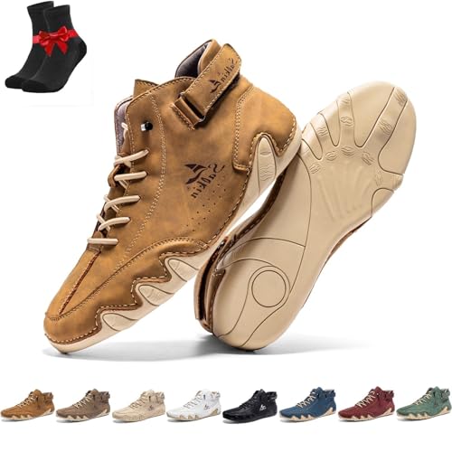 Vogany Shoes Orthopädische Sneaker Damen und Herren,Hohe Wanderschuhe,Atmungsaktive Barfußschuhe,Leichte Freizeit-Sneaker(Brown,43 EU) von SYT-MD