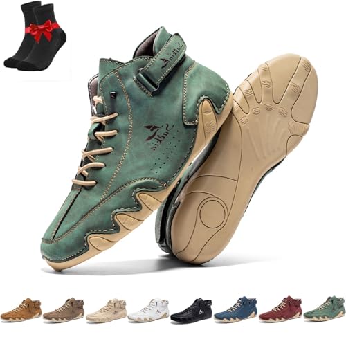 Vogany Shoes Orthopädische Sneaker Damen und Herren,Hohe Wanderschuhe,Atmungsaktive Barfußschuhe,Leichte Freizeit-Sneaker(Green,47 EU) von SYT-MD