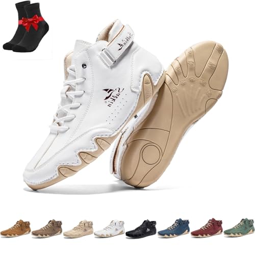 Vogany Shoes Orthopädische Sneaker Damen und Herren,Hohe Wanderschuhe,Atmungsaktive Barfußschuhe,Leichte Freizeit-Sneaker(White,45 EU) von SYT-MD