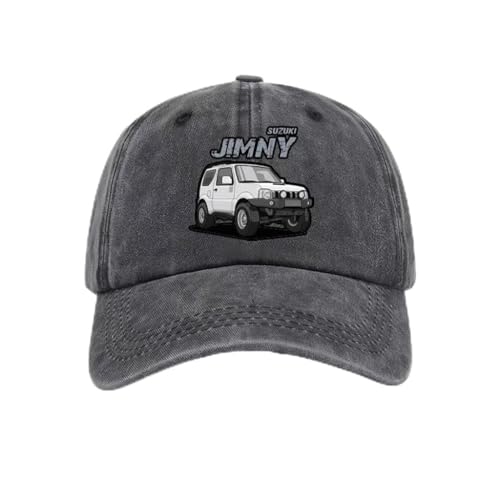 Auto Kappe für Suzuki Jimny 2005-2018, Baseballkappe Basecap Mütze Basecap Herren Unisex Kappe Verstellbar Baumwolle mit Auto Logo Baseball Cap für Herren Damen Zubehör,Black von SYXWJL