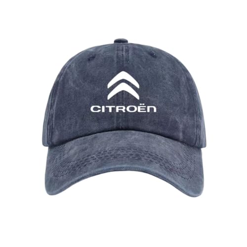 SYXWJL Auto Kappe für Citroen C3 Aircross, Baseballkappe Basecap Mütze Basecap Herren Unisex Kappe Verstellbar Baumwolle mit Auto Logo Baseball Cap für Herren Damen Zubehör,Navy Blue von SYXWJL