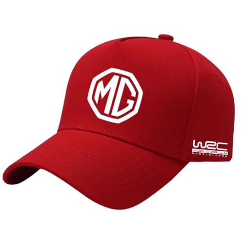 SYXWJL Auto Kappe für MG MG3, Baseballkappe Basecap Mütze Basecap Herren Unisex Kappe Verstellbar Baumwolle mit Auto Logo Baseball Cap für Herren Damen Zubehör,Red von SYXWJL