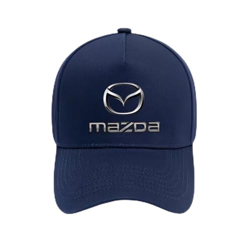 SYXWJL Auto Kappe für Mazda BT-50 2006-2011, Baseballkappe Basecap Mütze Basecap Herren Unisex Kappe Verstellbar Baumwolle mit Auto Logo Baseball Cap für Herren Damen Zubehör,Navy von SYXWJL