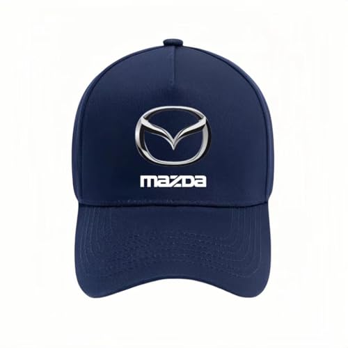 SYXWJL Auto Kappe für Mazda CX-30 2019-2023, Baseballkappe Basecap Mütze Basecap Herren Unisex Kappe Verstellbar Baumwolle mit Auto Logo Baseball Cap für Herren Damen Zubehör,Navy von SYXWJL