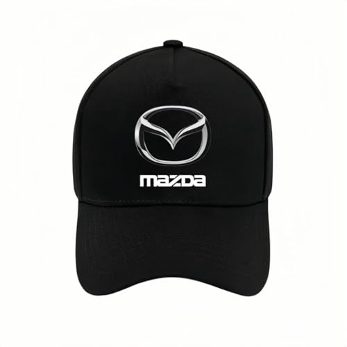 SYXWJL Auto Kappe für Mazda CX-5 2017-2023, Baseballkappe Basecap Mütze Basecap Herren Unisex Kappe Verstellbar Baumwolle mit Auto Logo Baseball Cap für Herren Damen Zubehör,Black von SYXWJL